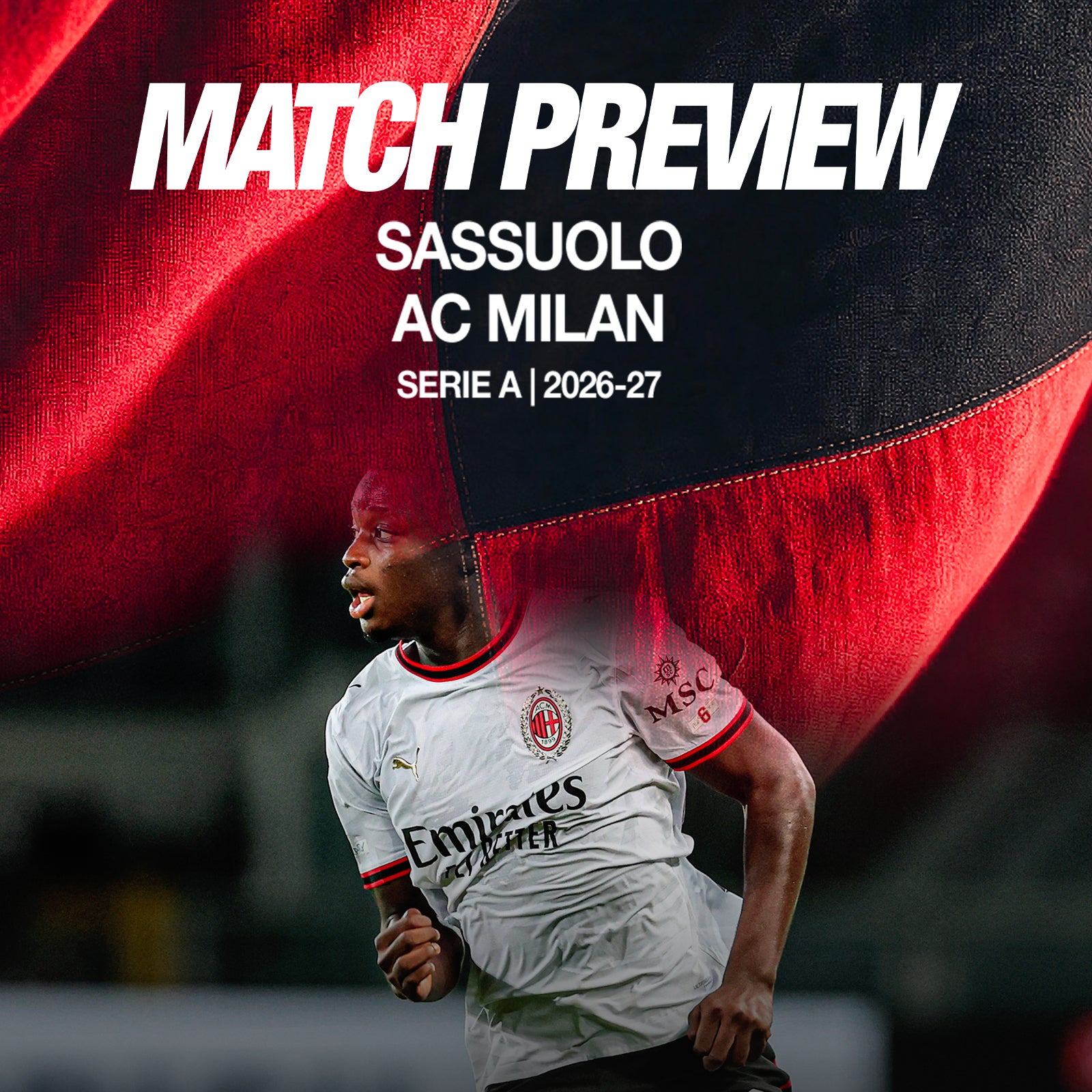 SASSUOLO vs. AC MILAN: MATCH PREVIEW