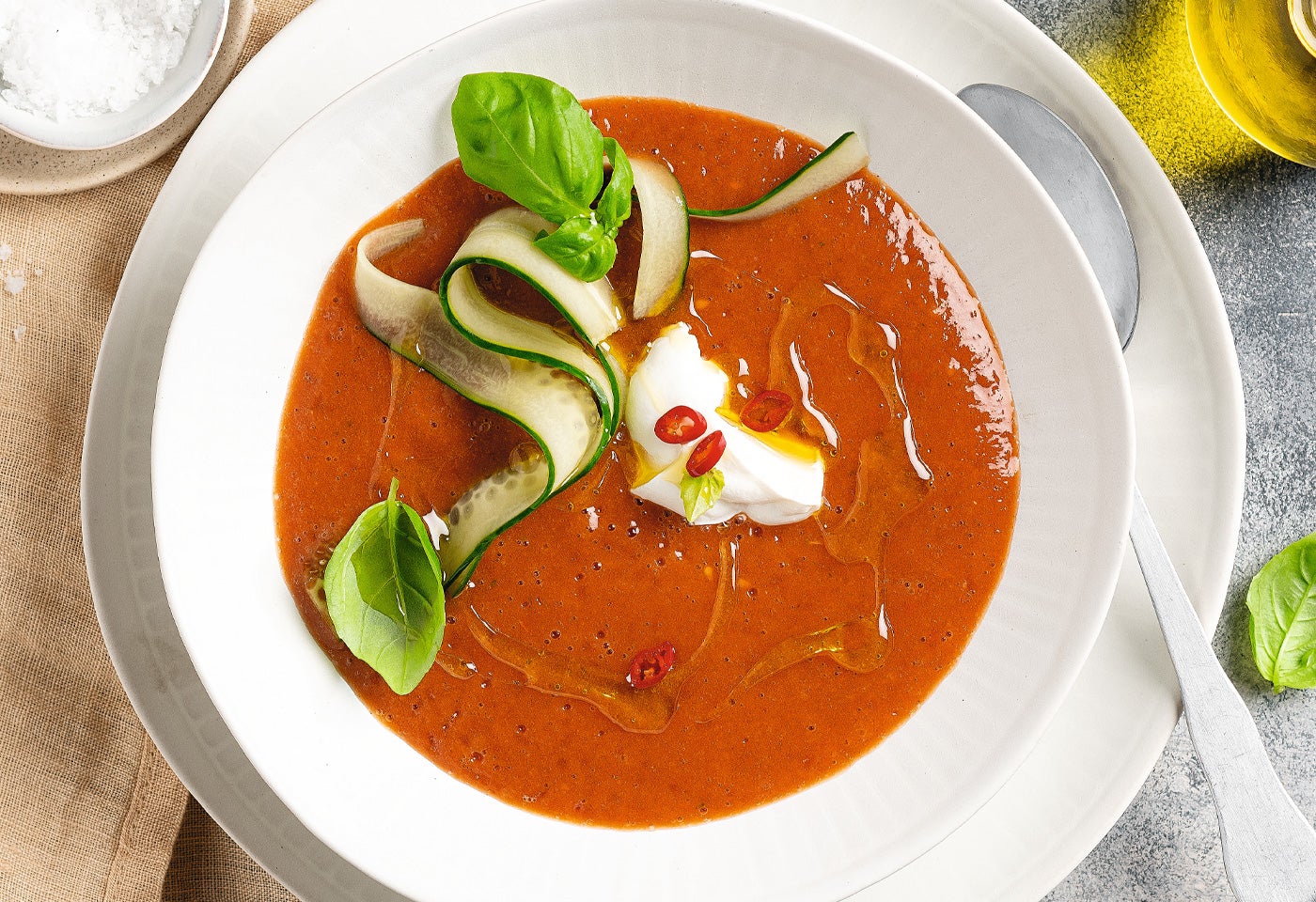 Gazpacho mit Ziegenfrischkäse | BILLA