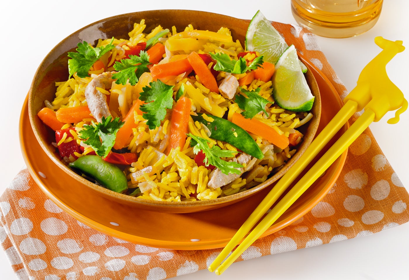 Curryreis mit Gemüse und Karreestreifen | BILLA Curryreis mit Gemüse und Karreestreifen | BILLA