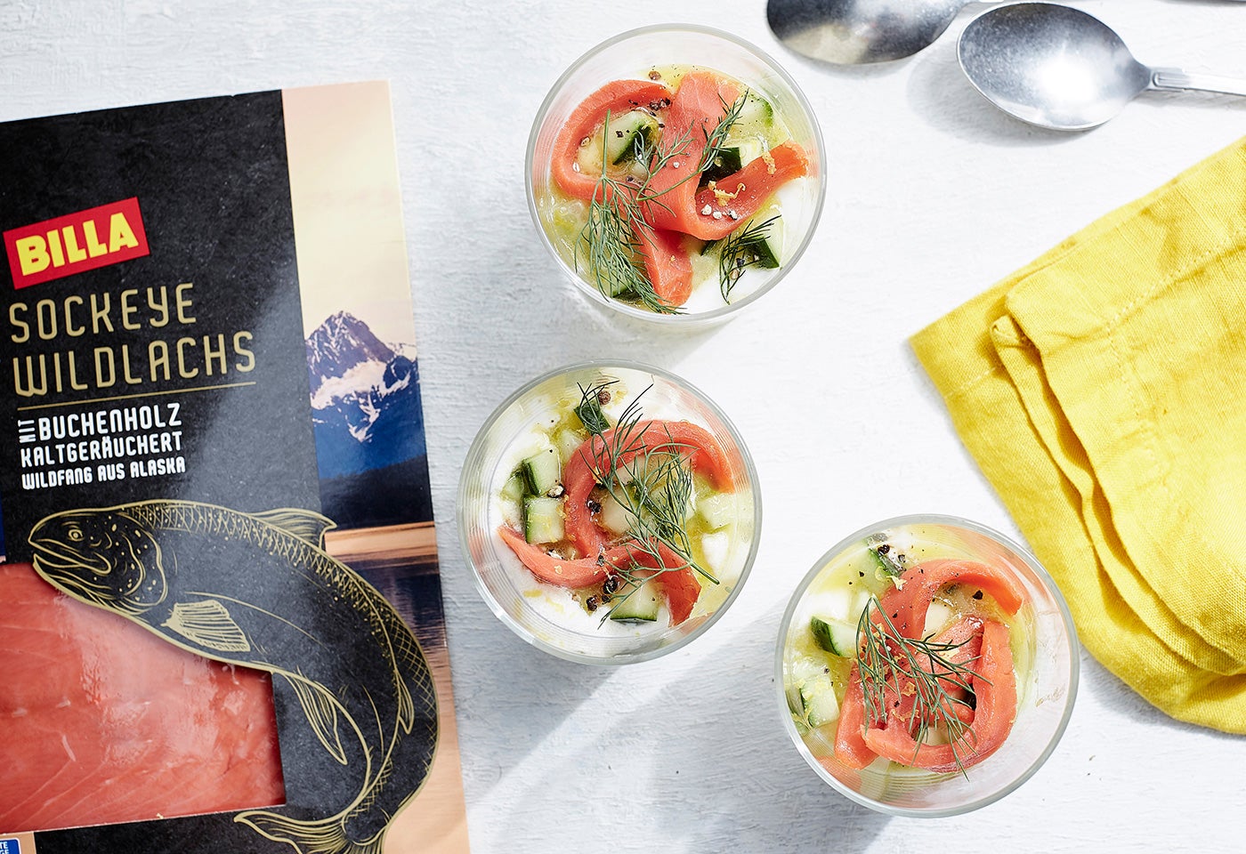 Gurkensalat mit Wildlachs und Honigdressing | BILLA