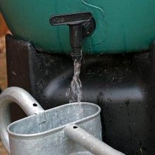 A water butt is a good way to save rain water