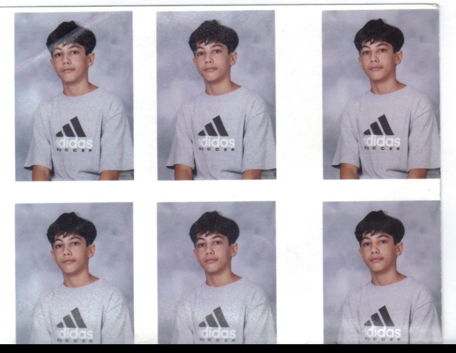 School photo of a young Rafik Belmesk