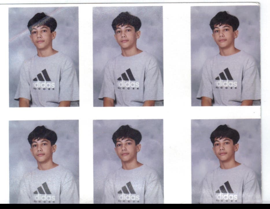 School photo of a young Rafik Belmesk