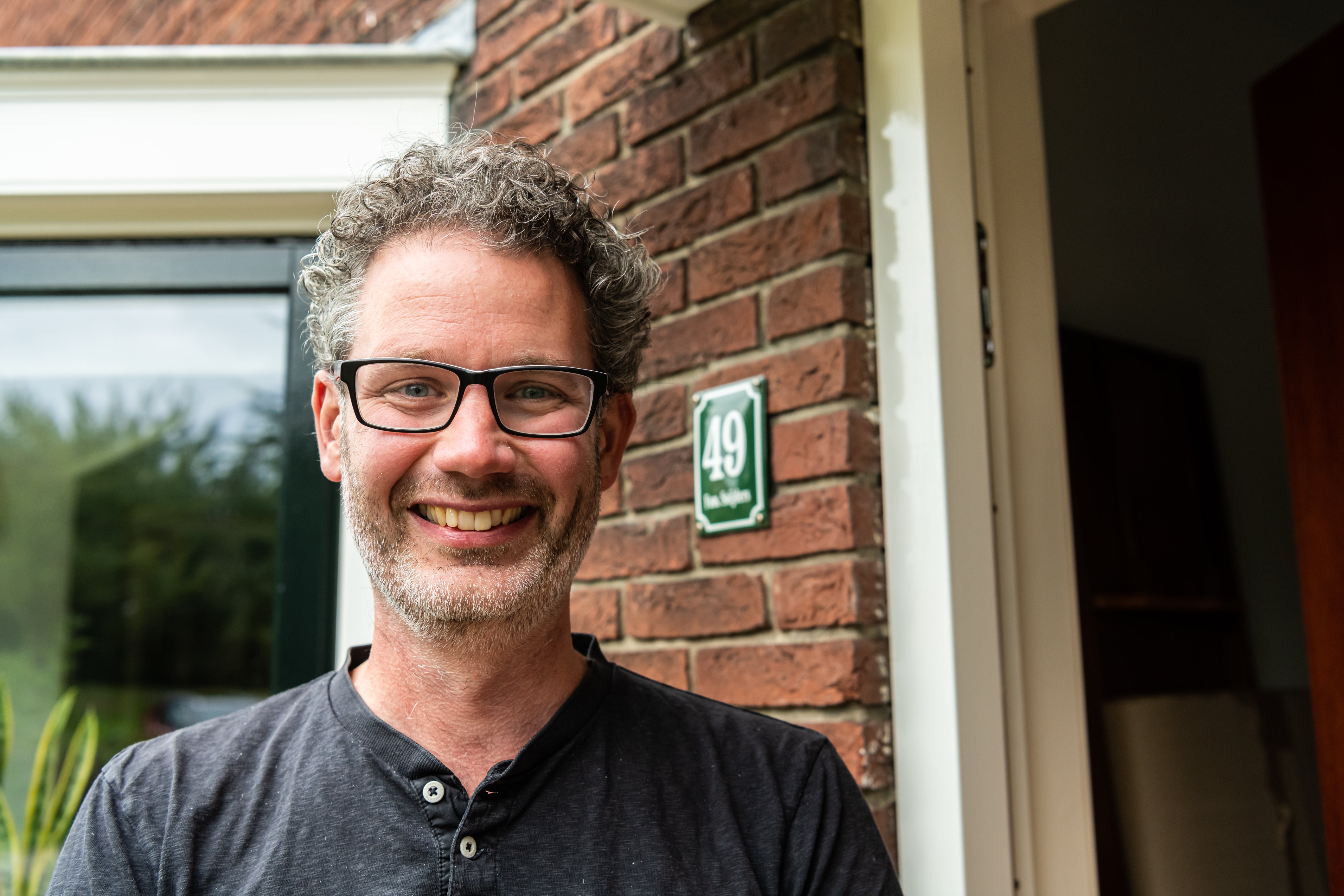 David voor zijn huis