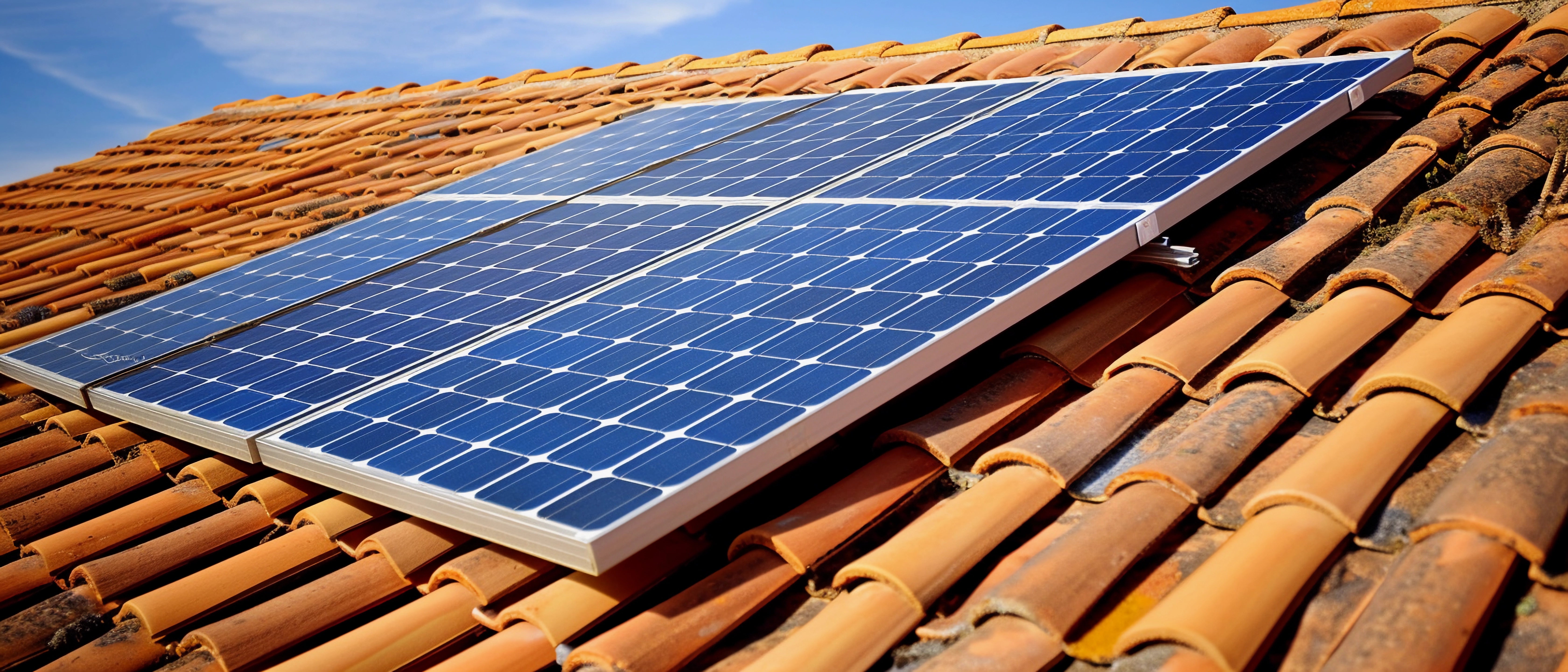 Zonnepanelen staand schuin dak