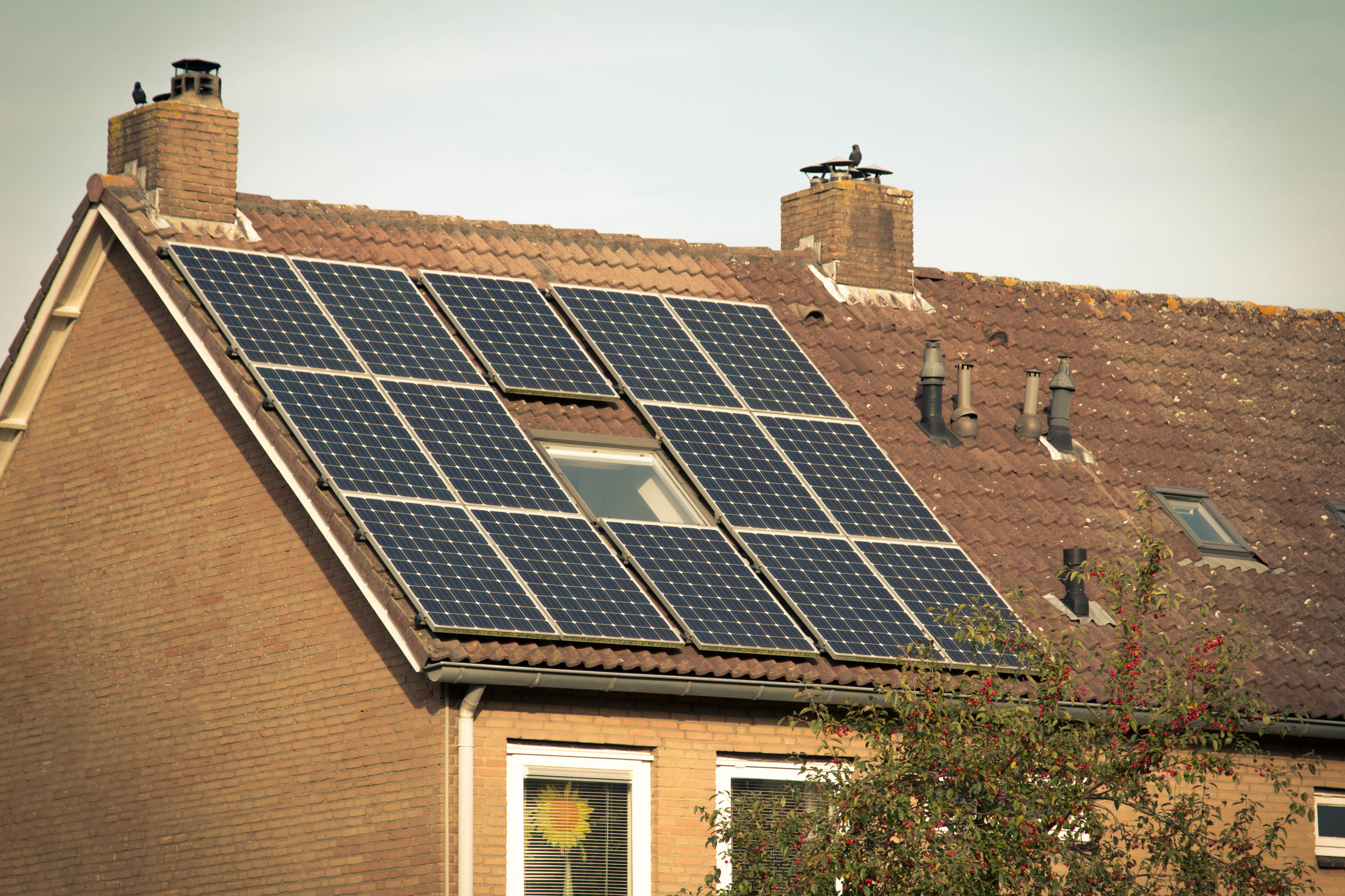 zonnepanelen op dak huis