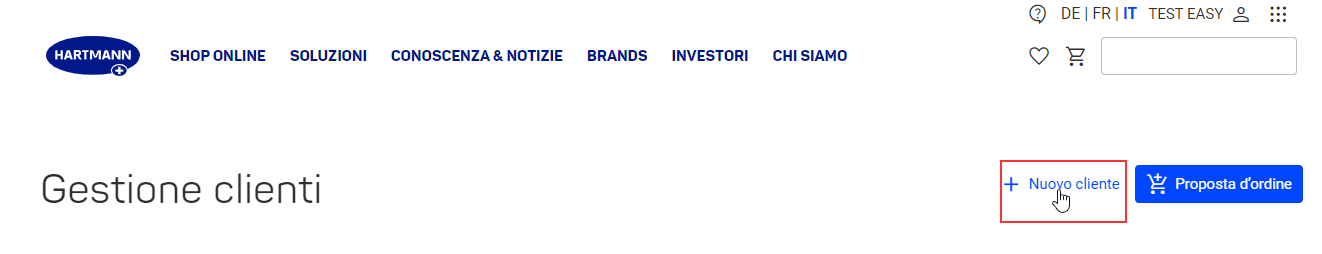 Gestione dei clienti
