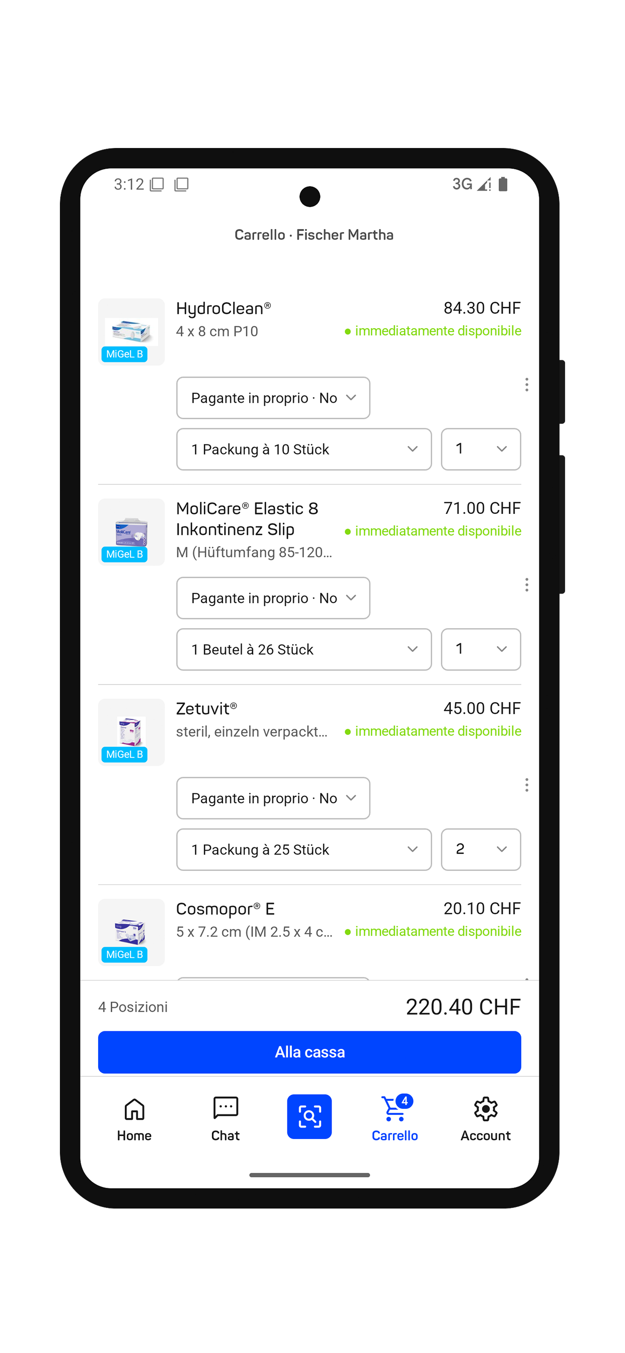 App IT client cart framed