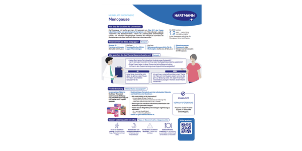 PDF über das Thema Inkontinenz und Menopause