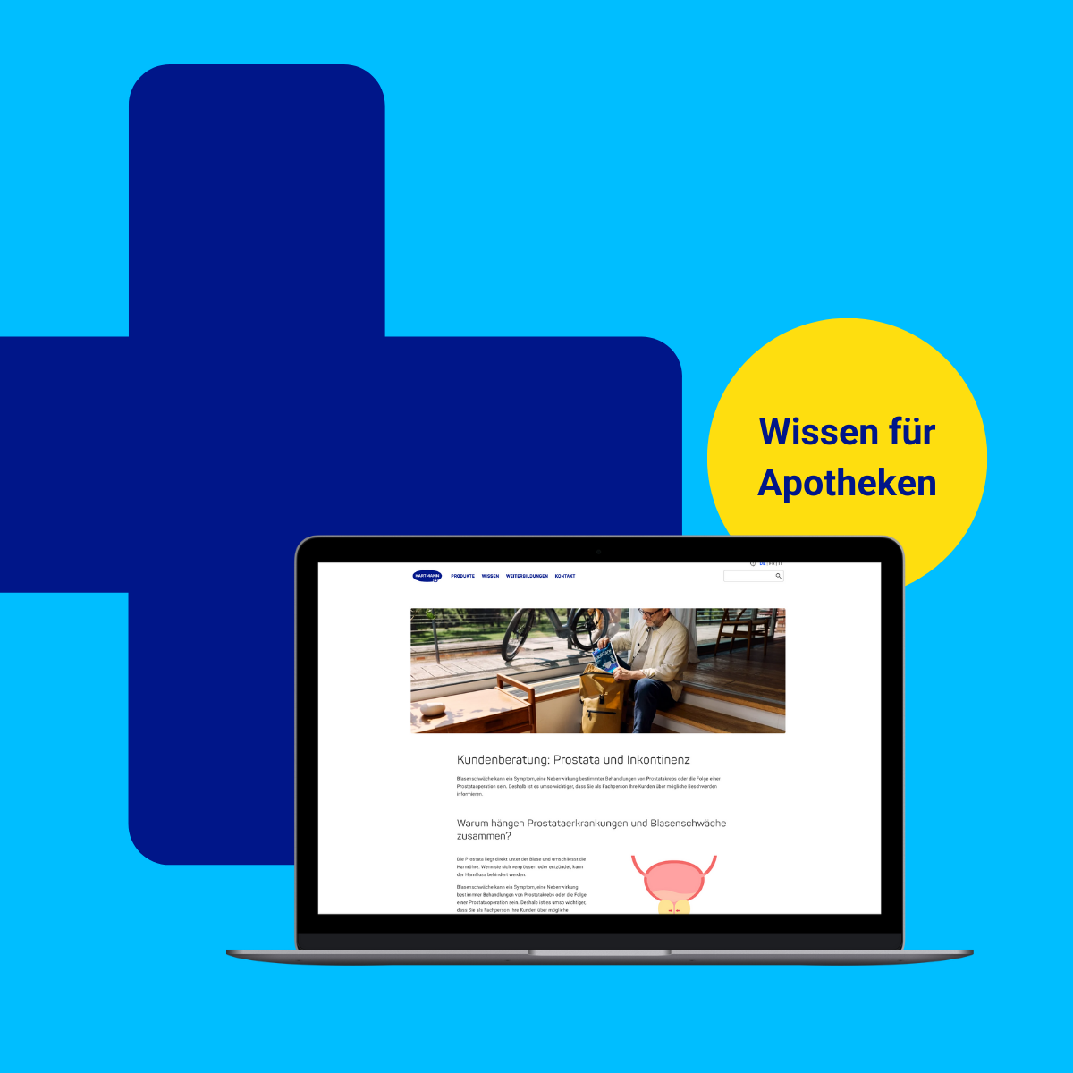 Blogseite wird auf einem Laptop gezeigt