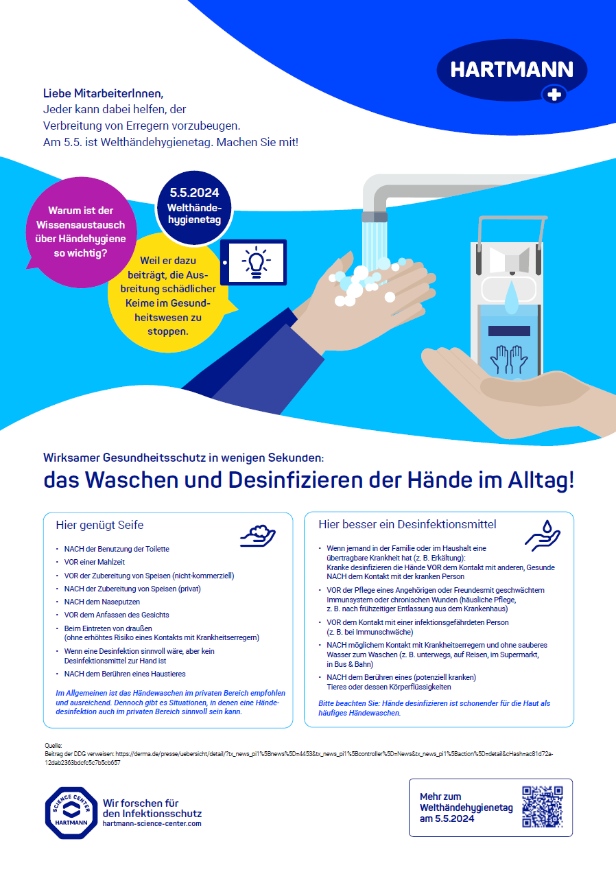 WHHD Poster waschen vs Desinfizieren