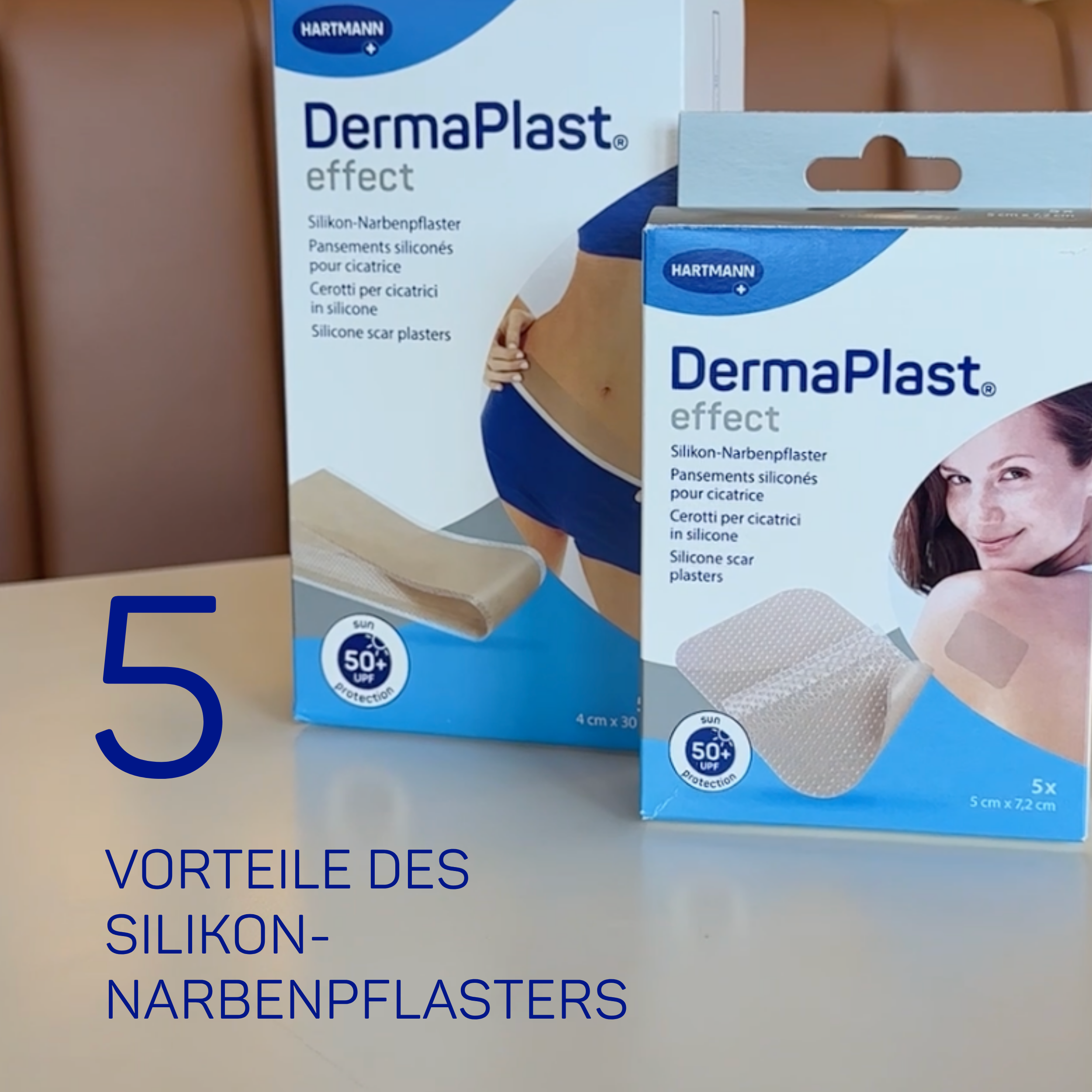 Die fünf Vorteile des DermaPlast® effect Silikon-Narbenpflasters