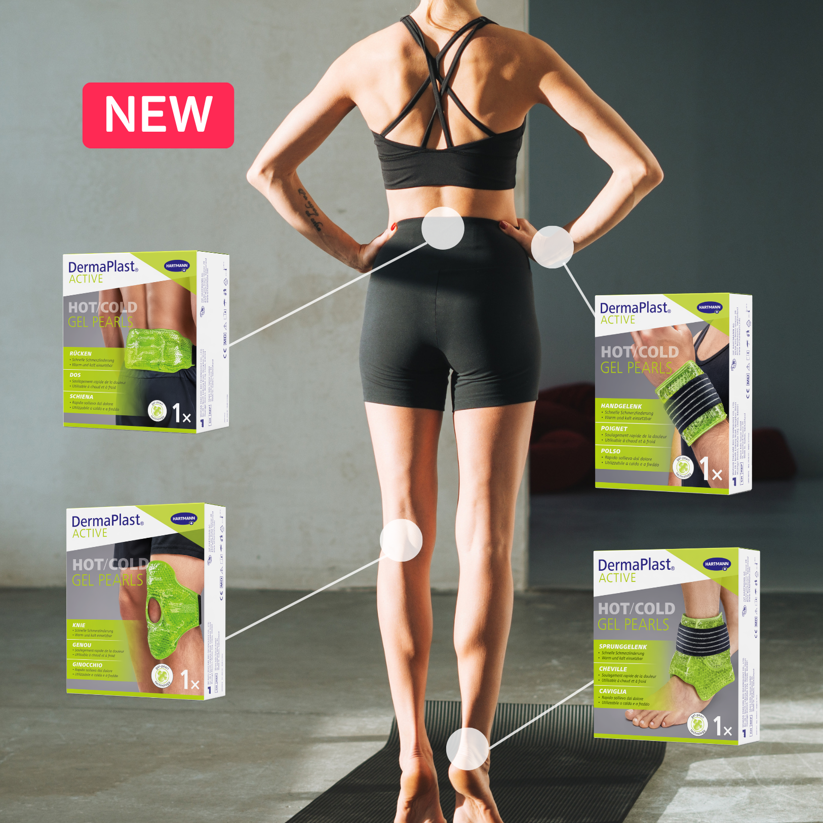 Die neuen DermaPlast® ACTIVE Hot & Cold Gel Pearls Kompressen