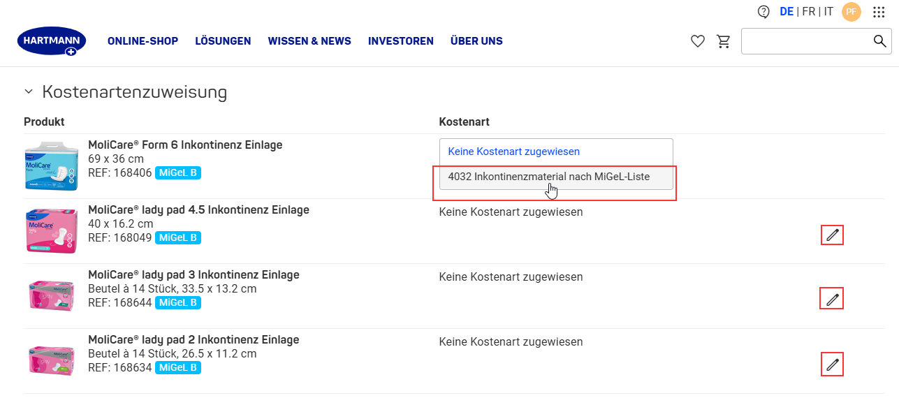 Kostenartenzuweisung new new