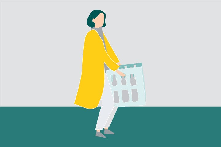 Illustration richtiges heben