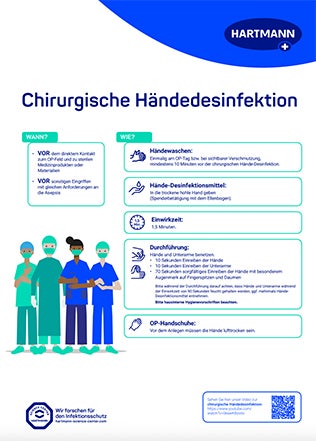 Poster Chirurgische Händedesinfektion