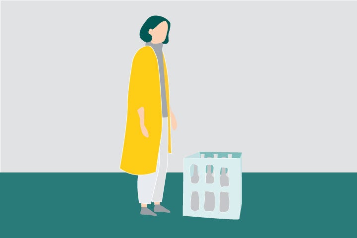 Illustration richtiges heben