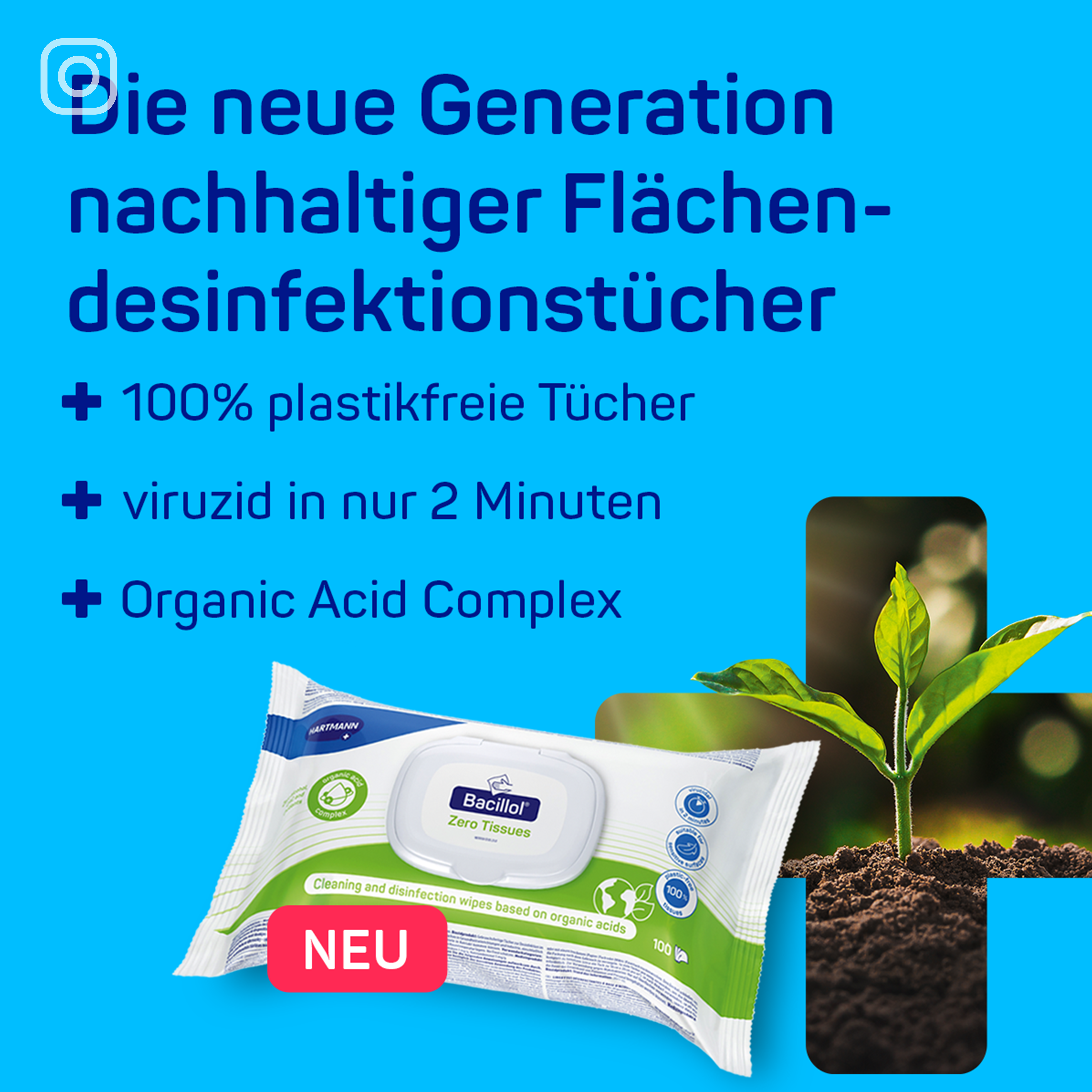 Flächendesinfektionstücher Bacillol® Zero Tissues
