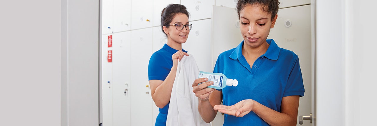 Calcolatore di conformità per la disinfezione delle mani