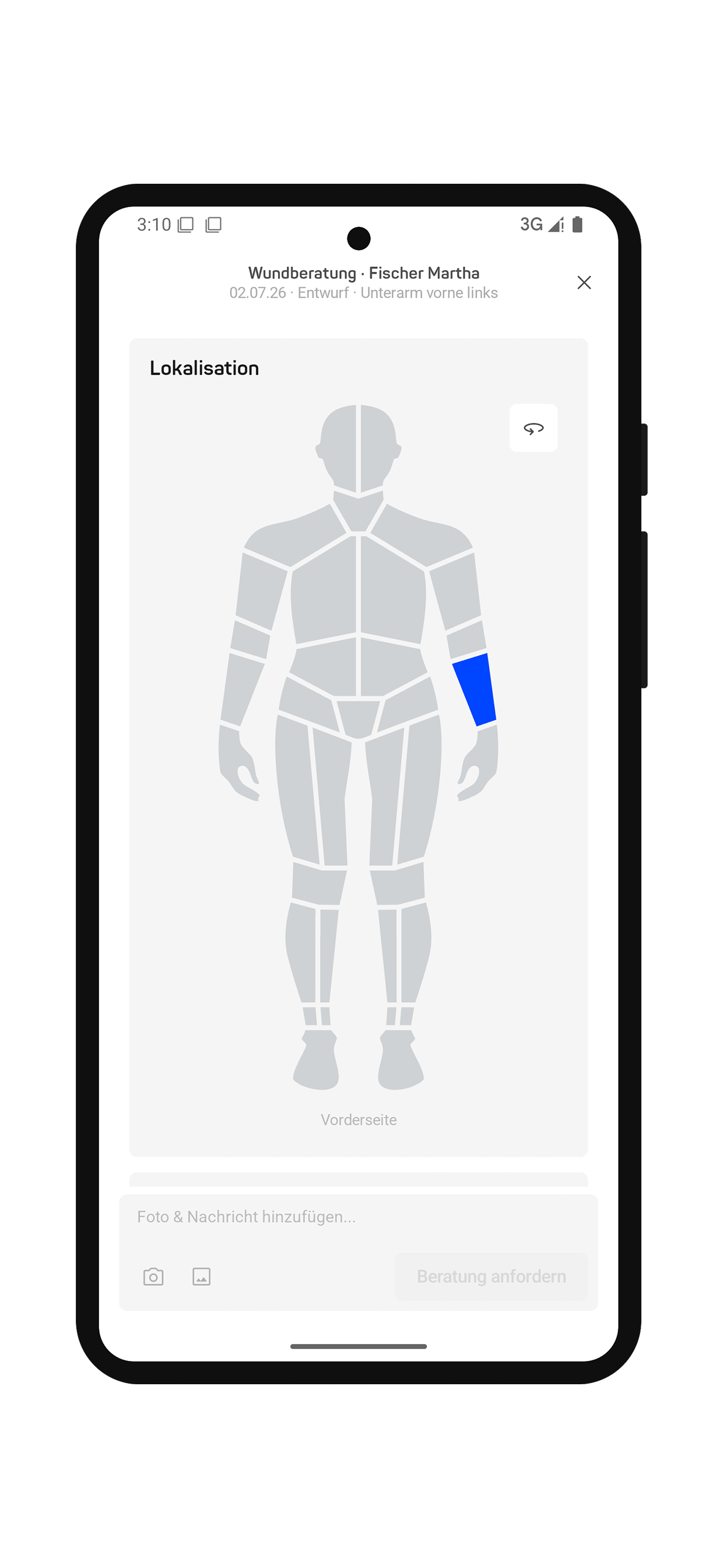 App wound consultation framed