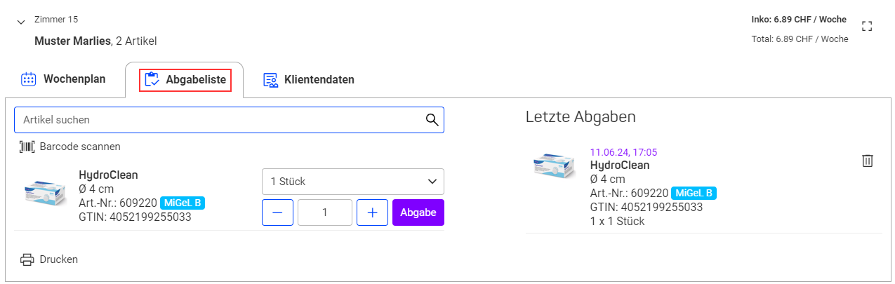 Abgabeliste Neu