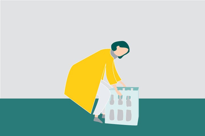Illustration richtiges heben