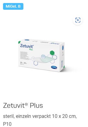 Packung mit Wundauflagen