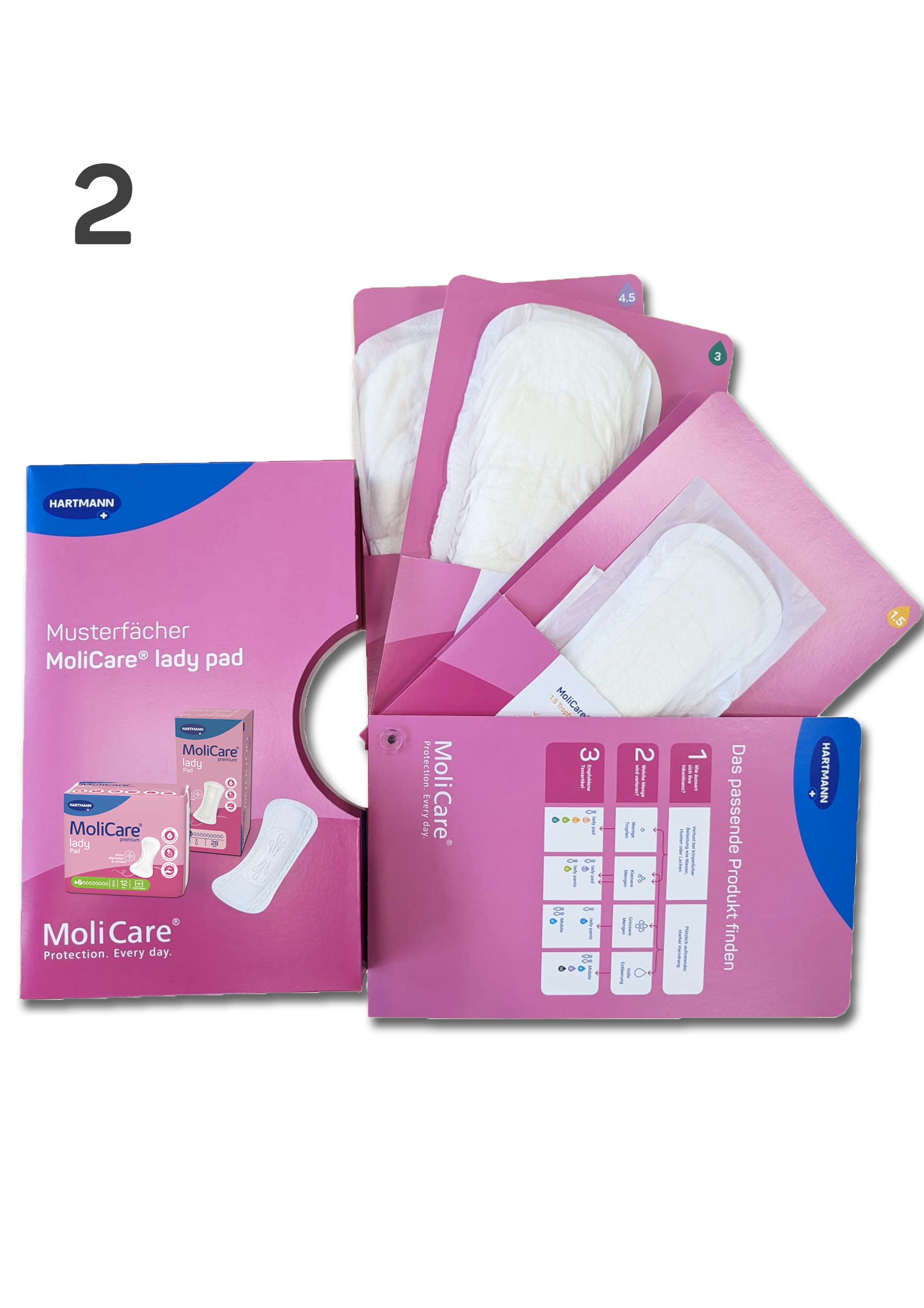 Musterfächer mit MoliCare® Inkontinenzprodukten