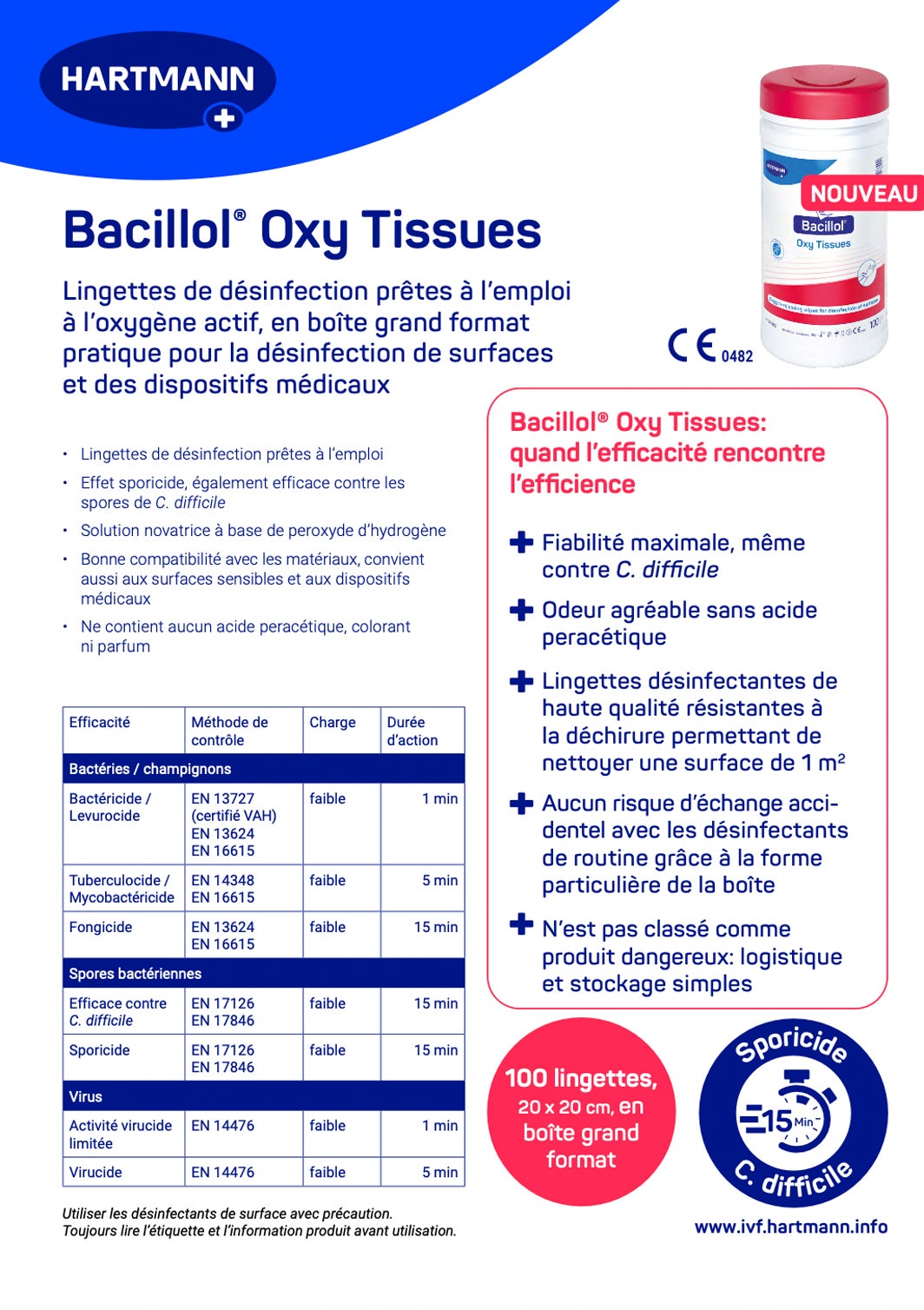 Bild Factsheet Bacillol oxy tissues fr