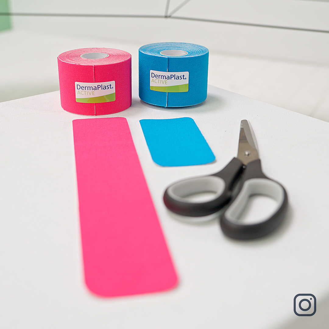 Pinkes und blaues Kinesiotape von DermaPlast® ACTIVE