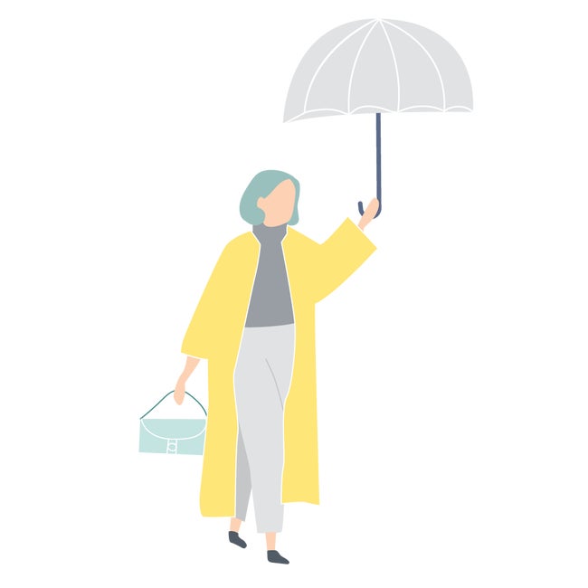 Femme avec un parapluie