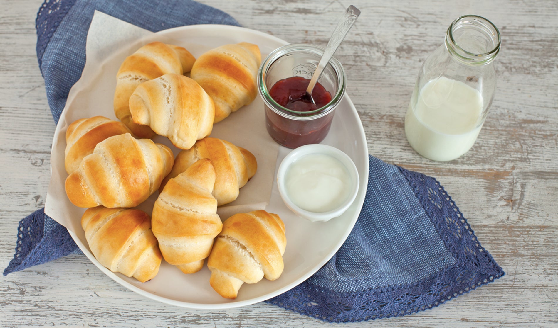 Ricetta: Cornetti di pasta brioche allo yogurt | Latte Alto Adige