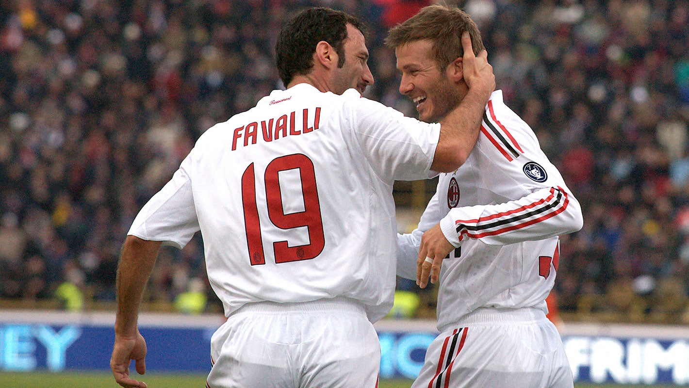 David Beckham, a former Milan player, - The AC Milan Fan