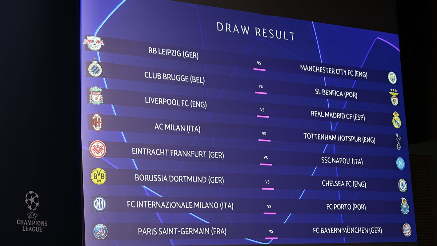 FULL DRAW  The Champions League last 16 draw for 22/23 - Get French  Football News