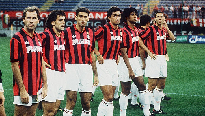 POSTER MILAN A.C. - La SQUADRA con PALMARES - STAGIONE 1992-1993 (Sponsor  MOTTA)