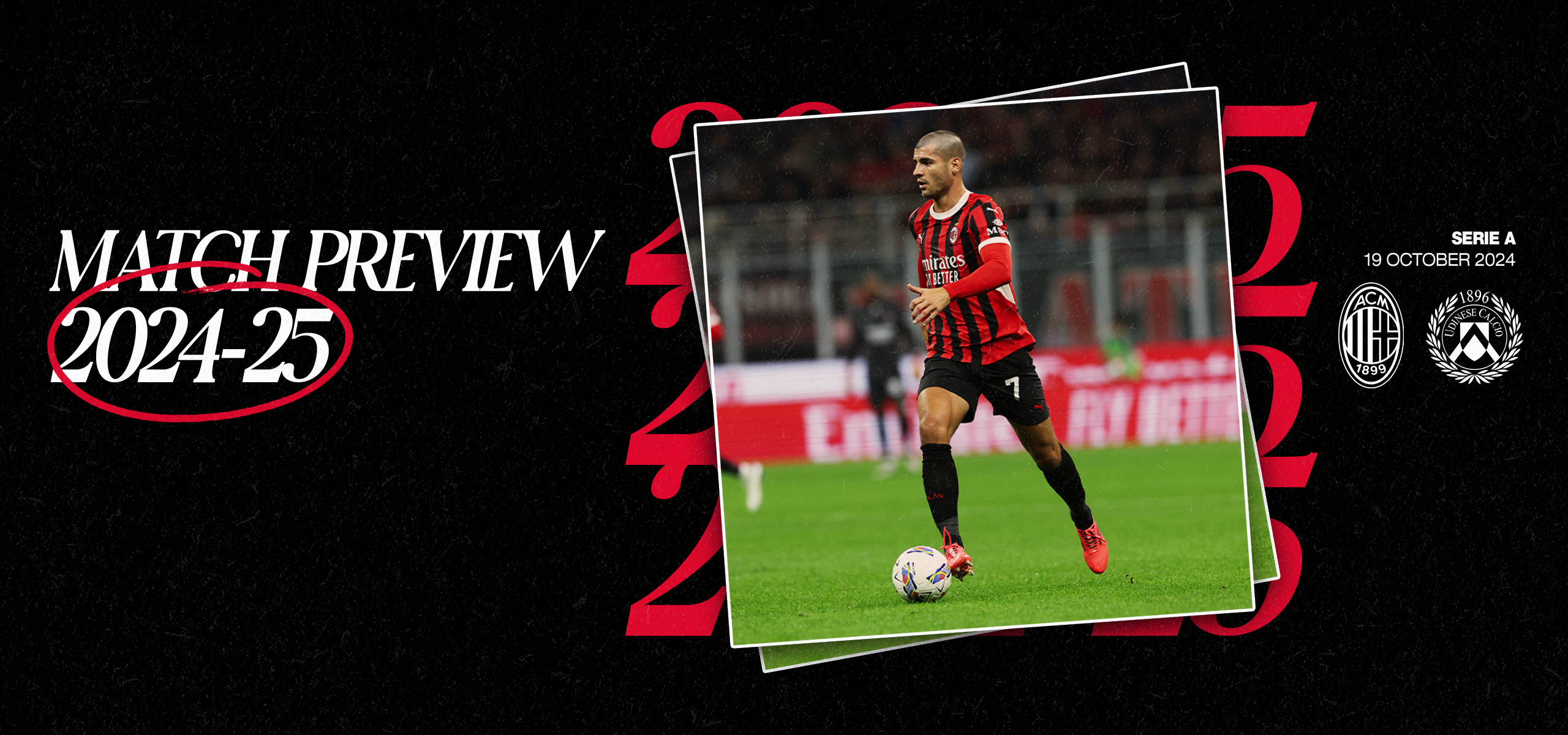 AC Milan v Udinese, Serie A 2024/2025: stats, table, referee and 