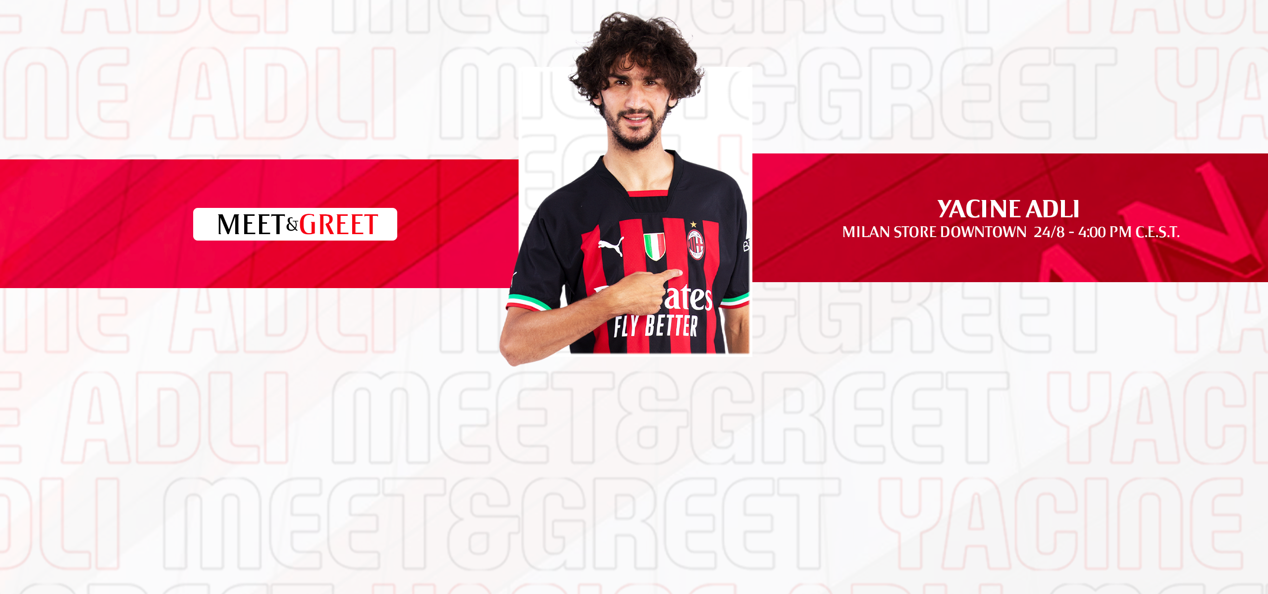 Yacine Adli meets fans at the AC Milan Store Downtown