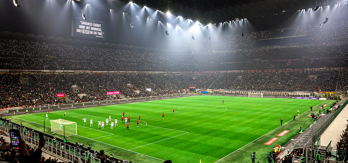 AC Milan lights up San Siro against any form of racism, hate and prejudice