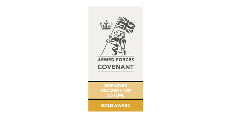 Armed Forces Covenant employer recognition scheme gold award