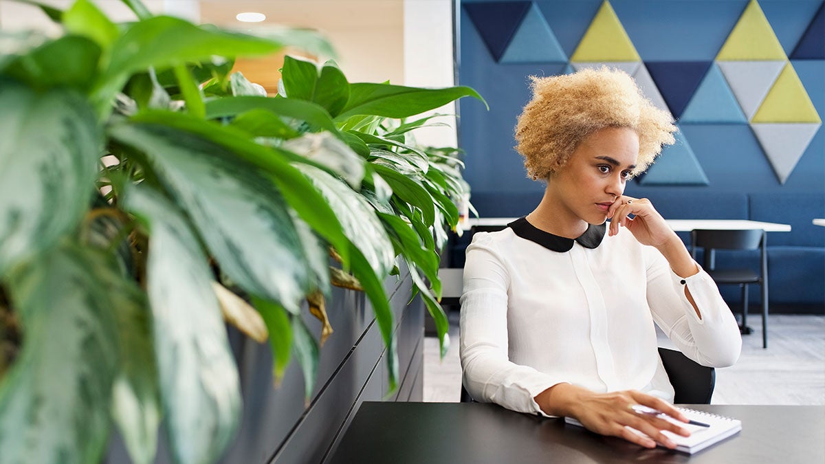 Woman looking worried