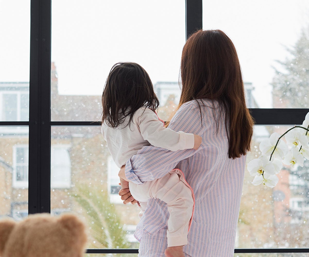 Mum and child by the window