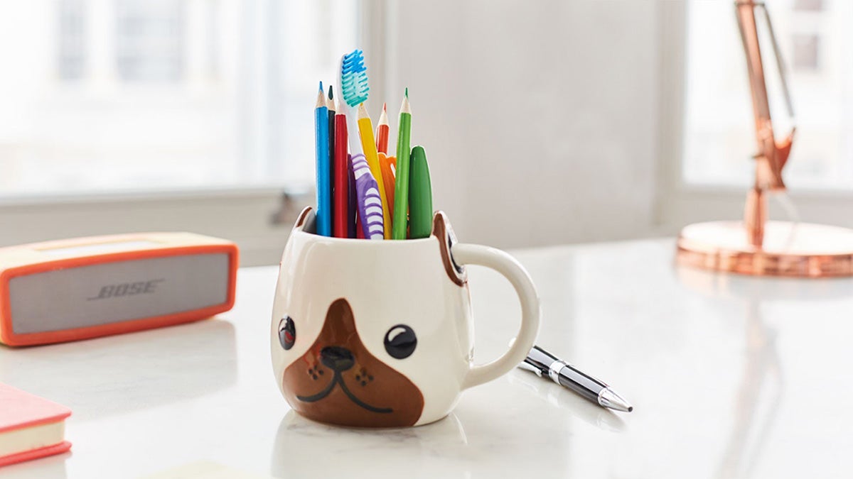 Dental toothbrush in a cup 