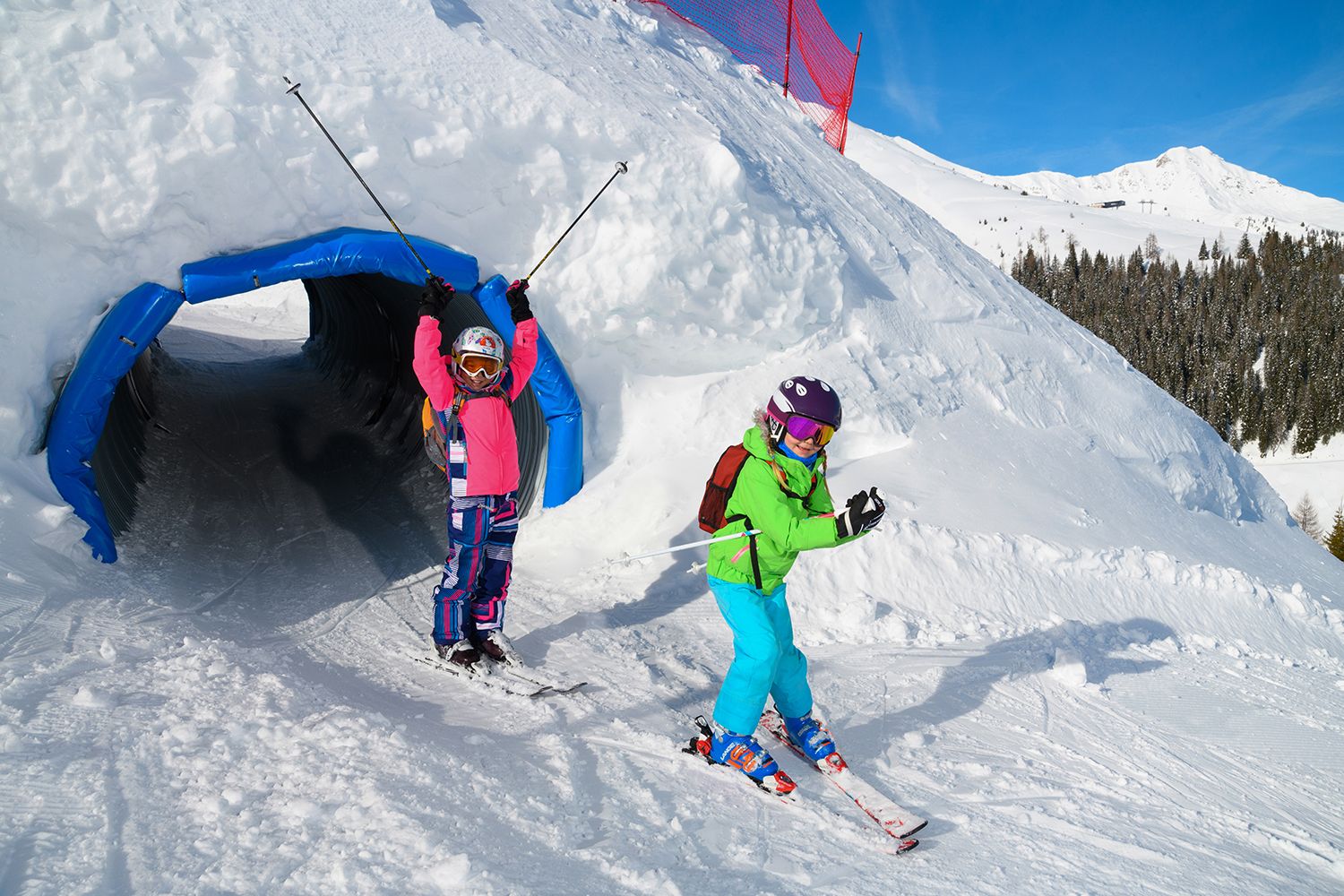 Kindern haben Spaß beim FunSlope im Raurisertal © Michael Gruber (Tourismusverband Rauris)