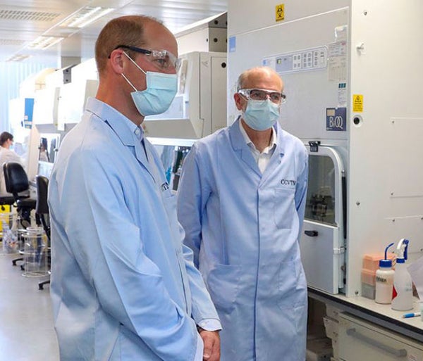 The Duke of Cambridge visits Oxford Vaccine Centre | Research ...