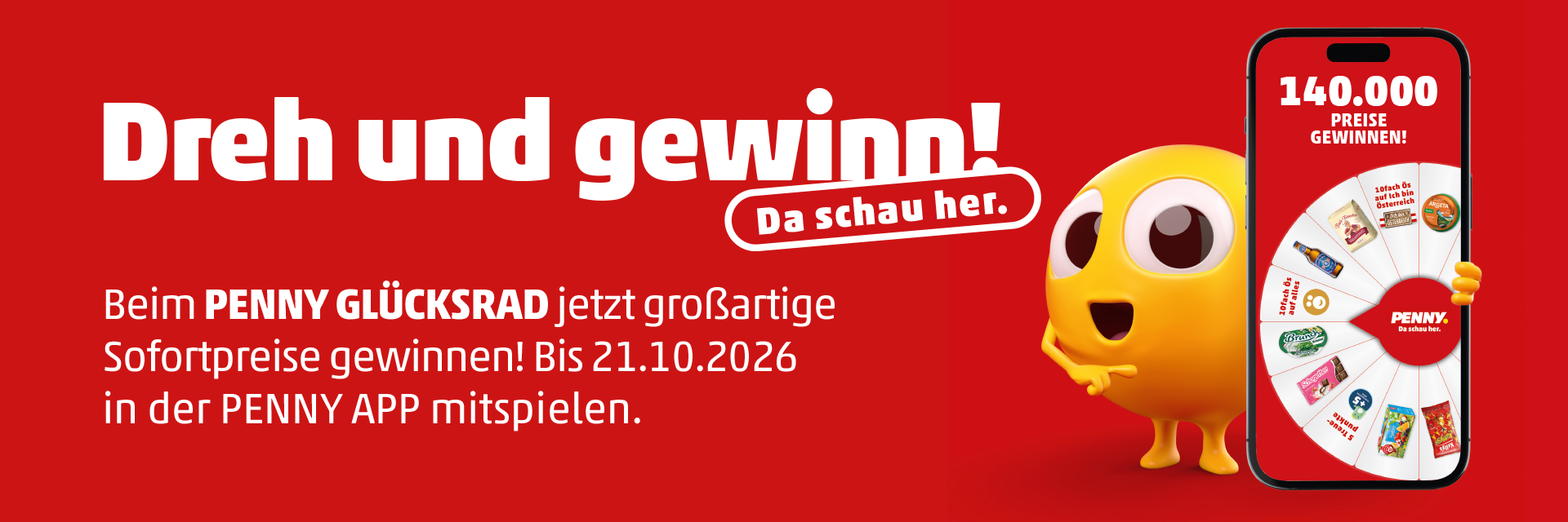 Das PENNY GLÜCKSRAD in der PENNY APP