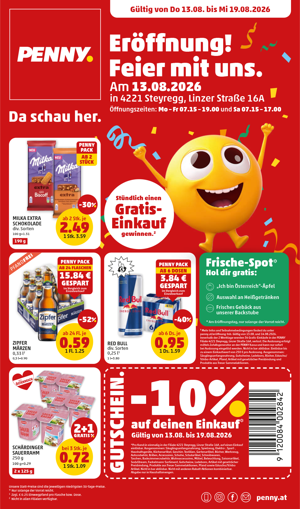 Titelseite PENNY Online Flugblatt Eröffnung in 4221 Steyregg