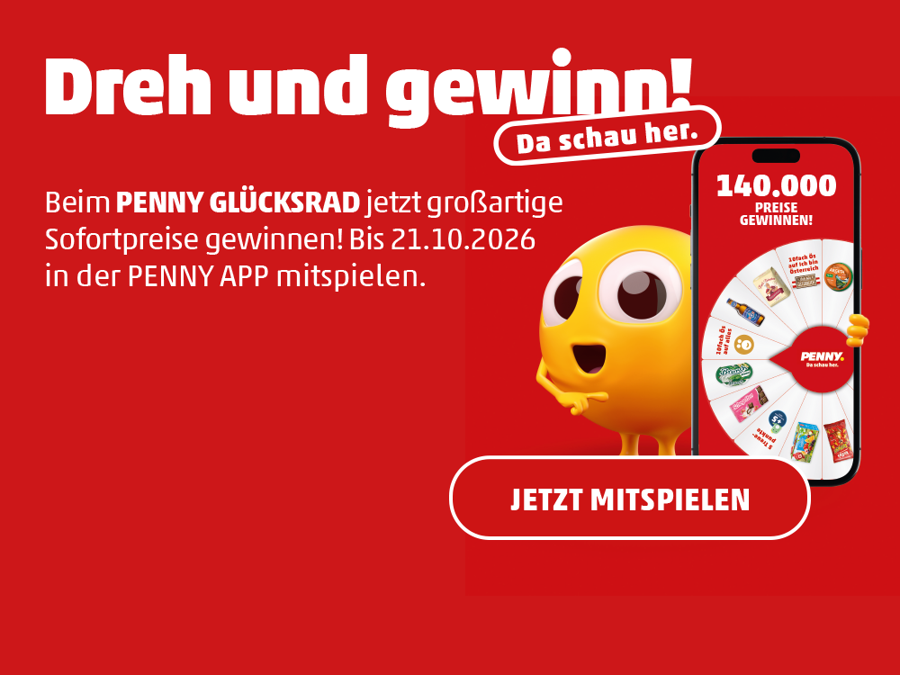 Dreh und gewinn: Das PENNY GLÜCKSRAD in der PENNY APP