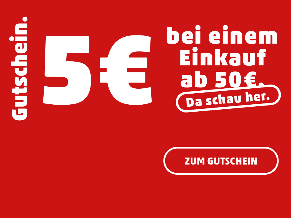 Gutschein 5€ ab einem Einkauf von 50€