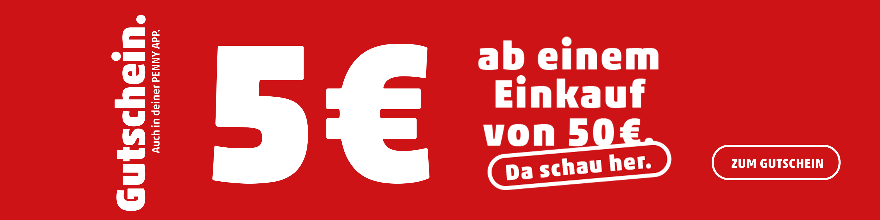 Gutschein 5€ ab einem Einkauf von 50€