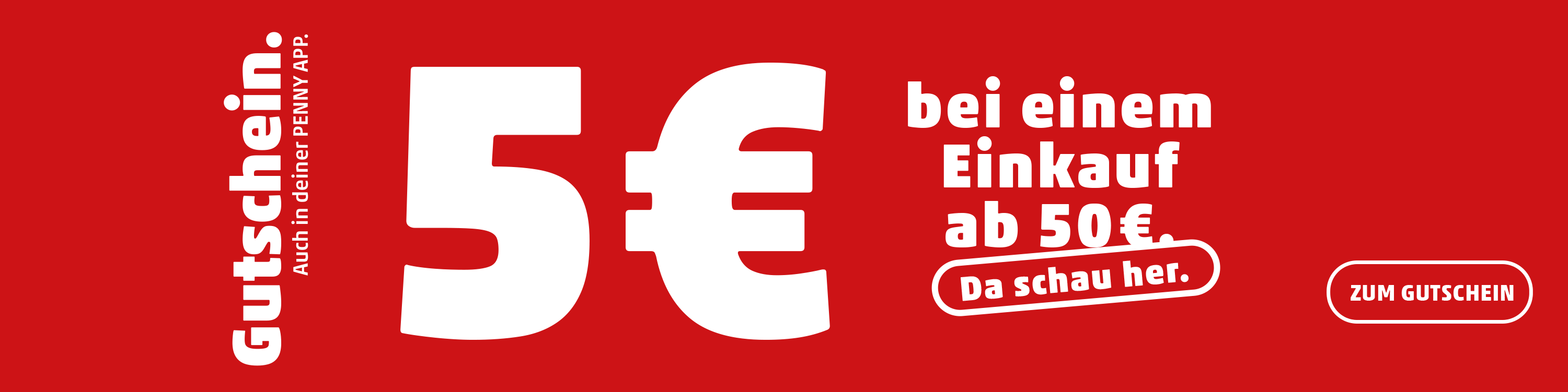 Gutschein 5€ ab einem Einkauf von 50€